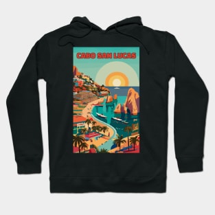 A Vintage Travel Art of Cabo San Lucas - Mexico Hoodie